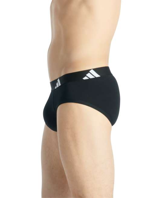 adidas 3 pack active flex briefs in black, 3 of 4