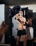 [adidas] adidas 3 pack active flex cotton trunks in black M BLACK