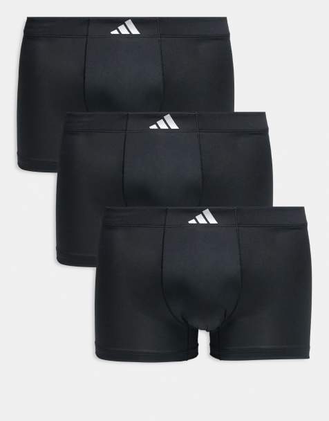 Adidas 3 pack active micro tech briefs in black with tonal logo - view 1
