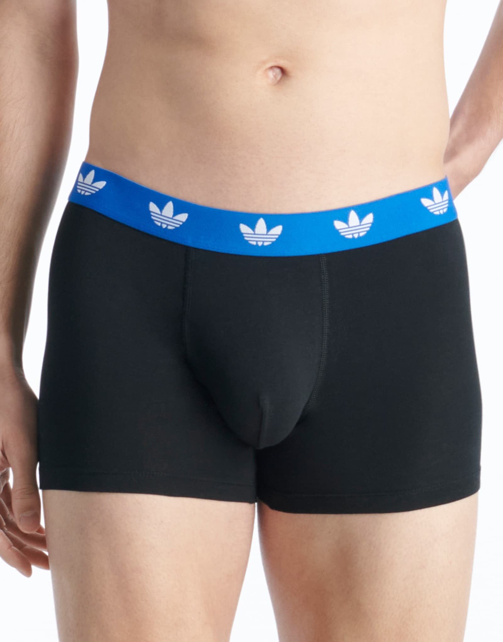 Хлопковые трусы-боксеры Adidas comfort flex 3 pack черного, синего и белого цветов