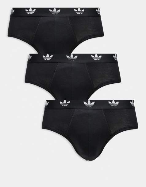 Adidas 3 pack comfort flex cotton briefs in black - view 1
