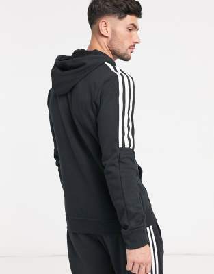 adidas black tape hoodie