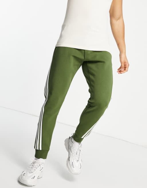 Adidas originals 3 shop stripe track pants khaki