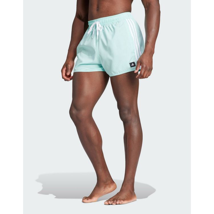 adidas 3-Stripes CLX Swim Shorts - Black, Men's Swim