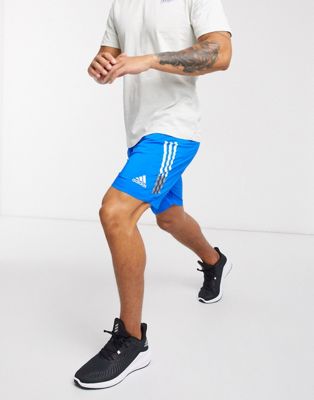adidas 3 stripe shorts blue