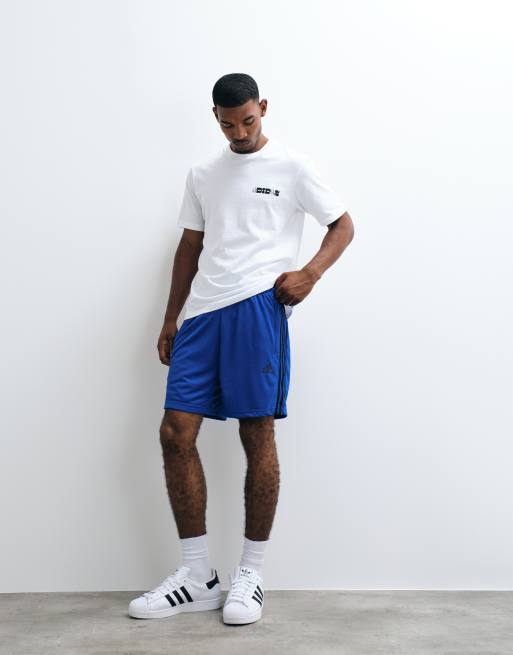 adidas 3 stripes shorts in navy, 2 of 5