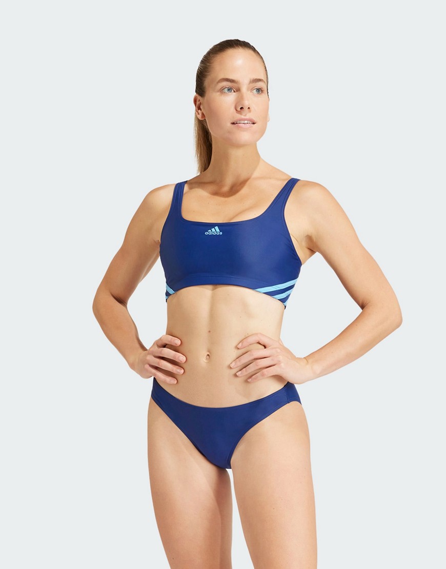 adidas 3.5 stripes bikini in blue
