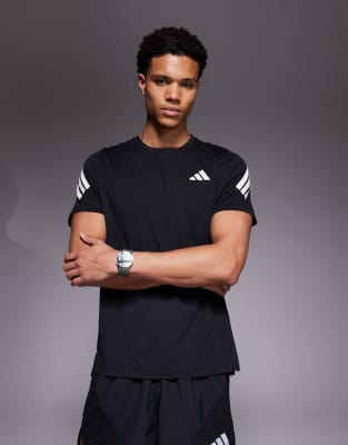 adidas - 365 - T-shirt de sport à 3 bandes sur les manches - Noir