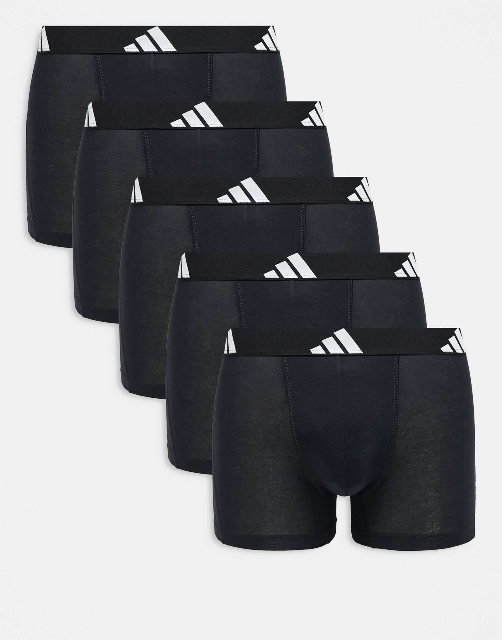 Хлопковые трусы Adidas 5 pack active flex черного цвета