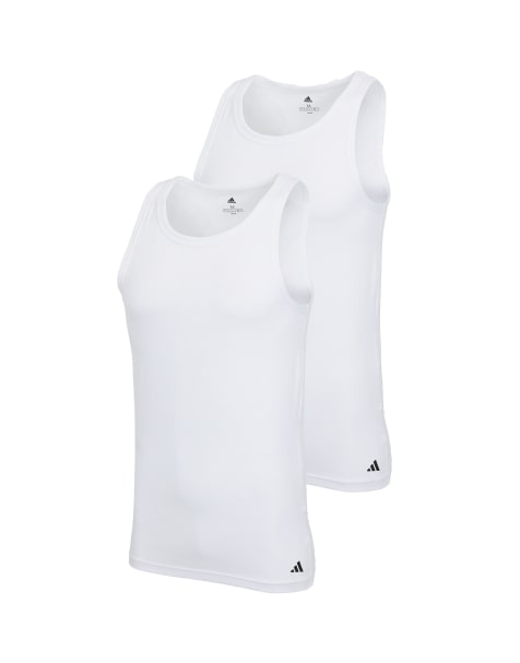 adidas - Active Core - Confezione da 2 canotte bianche in cotone - view 1