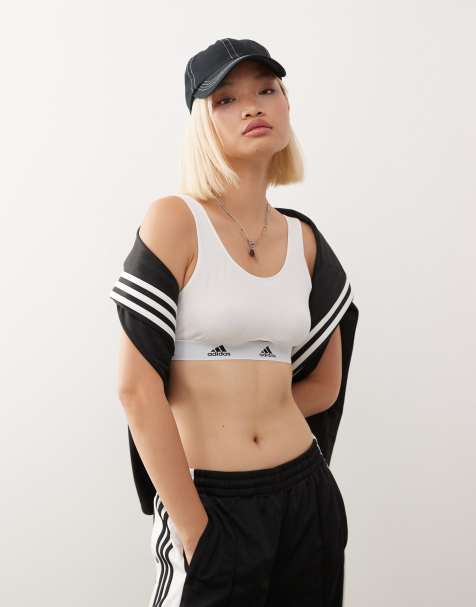 adidas - Active - Crop top van comfortabel katoen in wit - view 1