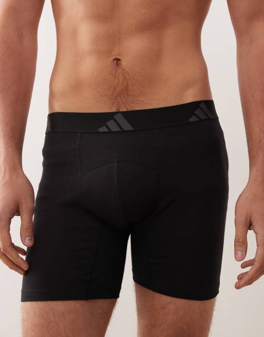 adidas - Active Flex - Confezione da 2 boxer sportivi in cotone flex neri, 2 di 3