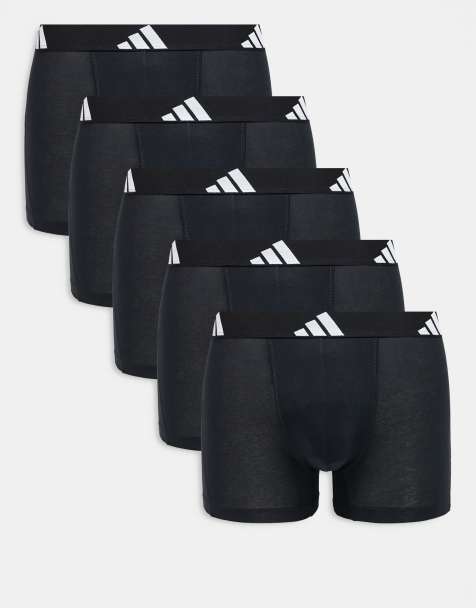 Adidas – Active Flex Cotton – 5er-Pack Trunk-Unterhosen in Schwarz - view 1