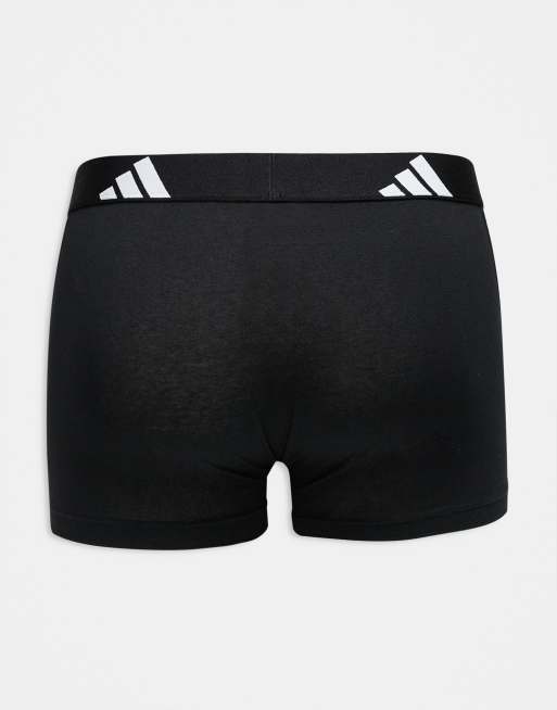 adidas – Active Flex Cotton – 5er-Pack Unterhosen aus Baumwolle in Schwarz mit farblich abgestimmtem Bund, 3 von 3