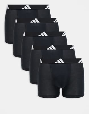 adidas - Active Flex - Lot de 5 boxers en coton - Noir