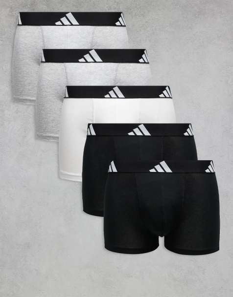 adidas - Active Flex - Pakke med 5 par hvide/sorte/grå boksershorts i bomuld - view 1