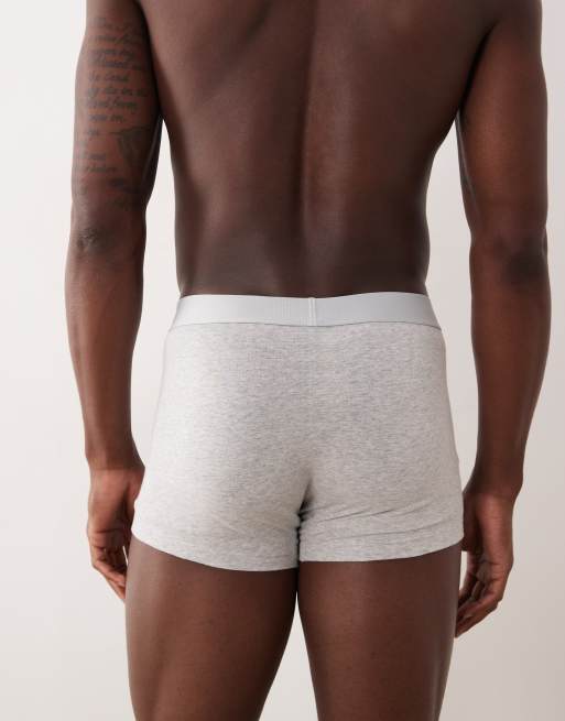 adidas - Active Flex - Set van 2 katoenen boxershorts in grijs en zwart, 2 van 3