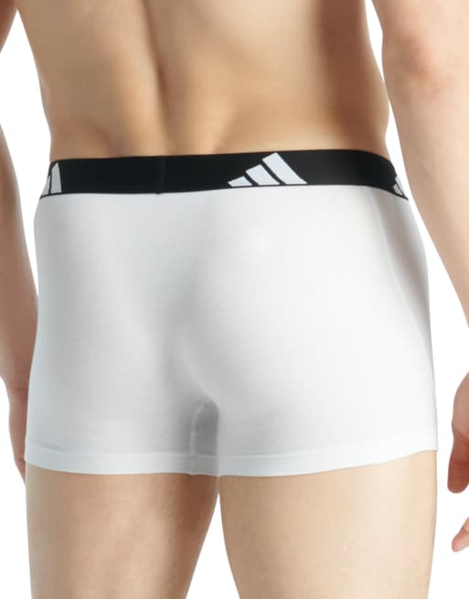 adidas - Active Flex - Set van 3 katoenen boxershorts in zwart, grijs en wit, 3 van 3