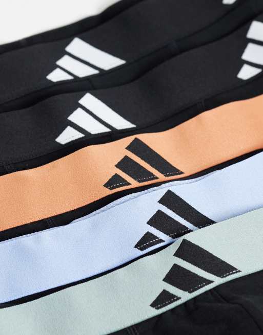 adidas - Active Flex - Set van 5 boxershorts met gekleurde taillebanden in zwart, 3 van 3