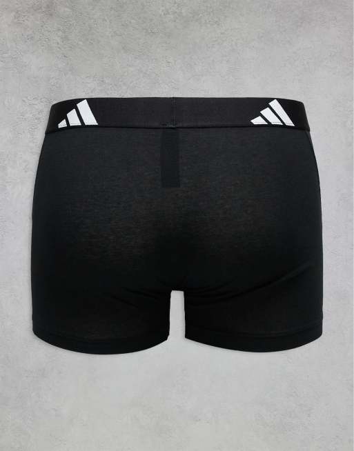 adidas - Active Flex - Set van 5 katoenen boxershorts in wit, grijs en zwart, 3 van 3