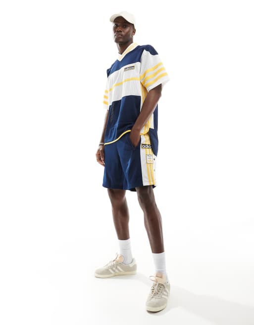 Adidas Adicolor Adibreak mesh jersey in blue ASOS