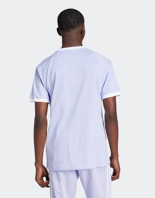 adidas Adicolor Classics 3-stripe t-shirt in lilac, 3 of 4