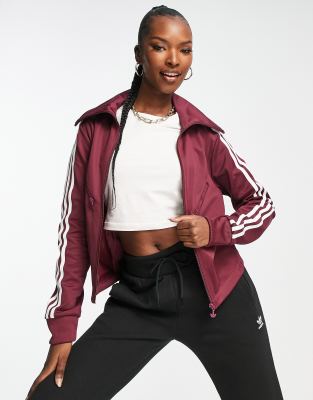 adidas Adicolor classics track jacket in burgundy