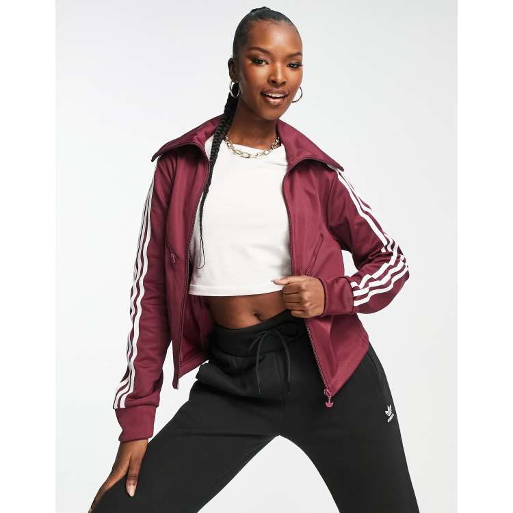 adidas Adicolor classics track jacket in burgundy ASOS