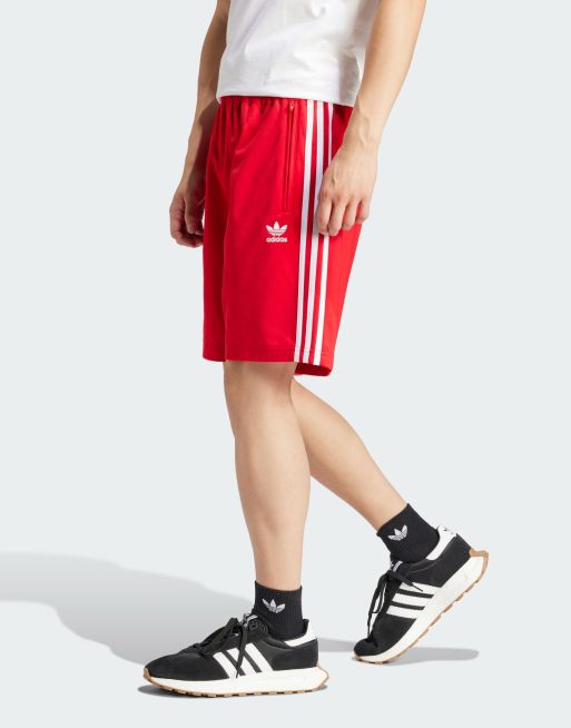 Adidas firebird shorts red clearance