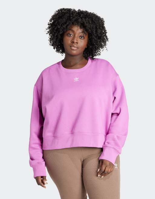 adidas - adicolor Plus Essentials - Lilla sweatshirt med rund hals