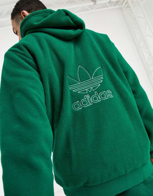 adidas Adicolor Polar Fleece Hoodie in green | ASOS