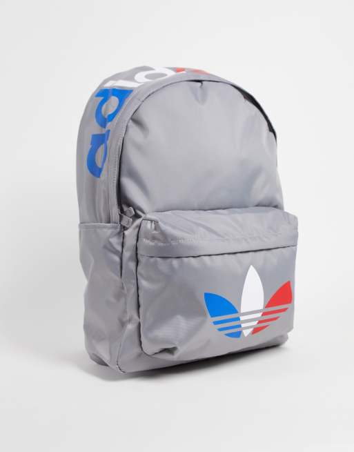 adidas Adicolor Tricolor classic backpack in grey