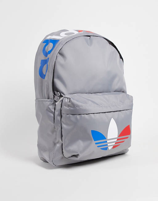  adidas Adicolor Tricolour classic backpack in grey 