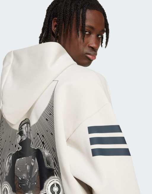 adidas Adidas star wars the mandalorian hoodie back graphic in