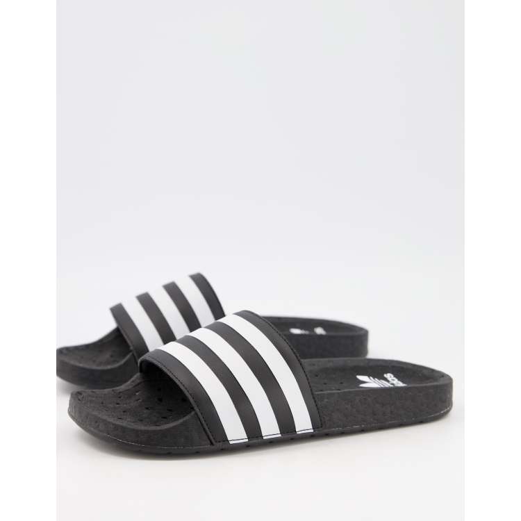 adidas Adilette Boost slides in black