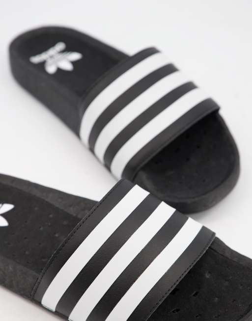 adidas Adilette Boost slides in black