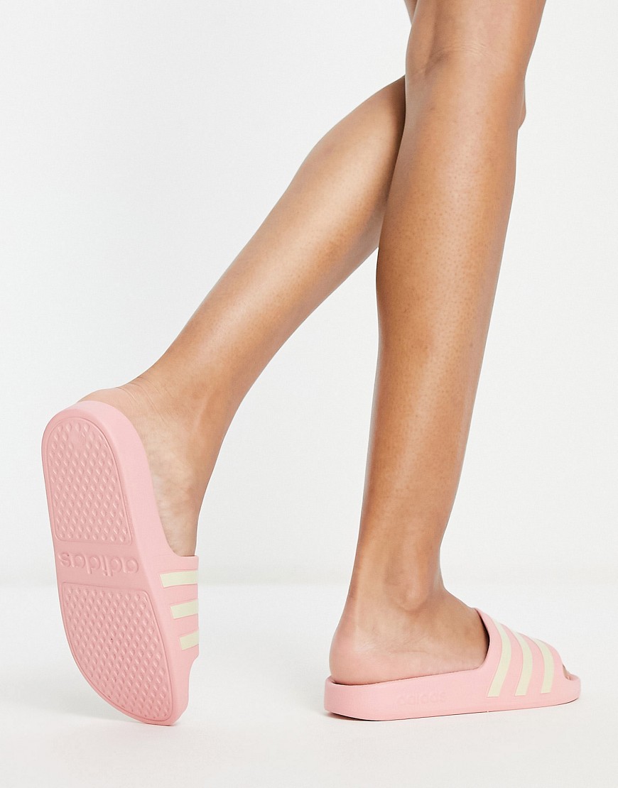 adidas - adilette - Sliders da piscina rosa infradito donna Rosa - immagine3