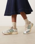 [adidas Originals] adidas Adios OG sneakers in white and green 40 2/3 WHITE