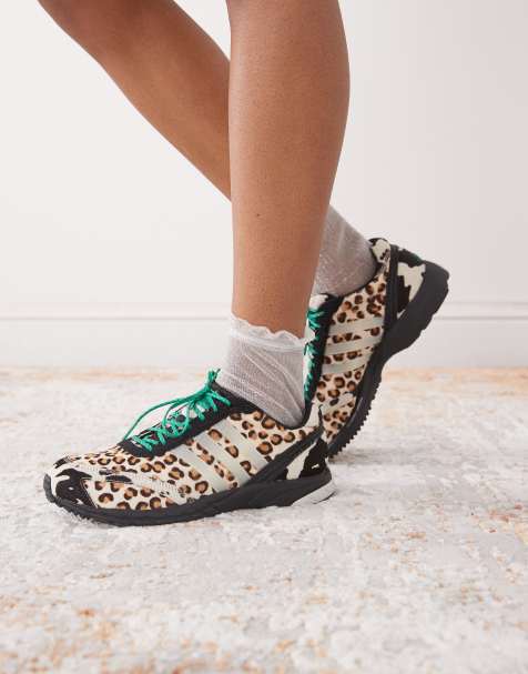 adidas Adios OG trainers in leopard pony hair - view 1