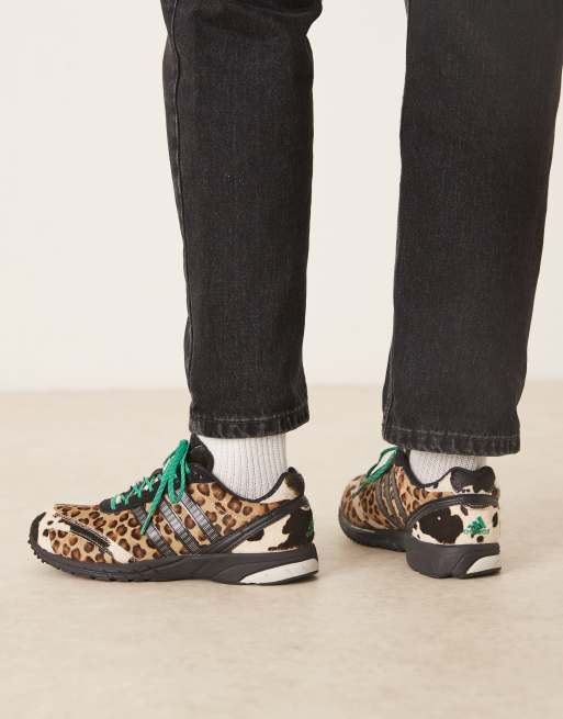 adidas Adios OG trainers in leopard pony hair, 3 of 5