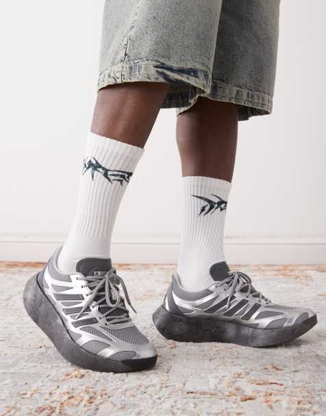 adidas Adizero Aruku trainers in metallic silver and black - view 1