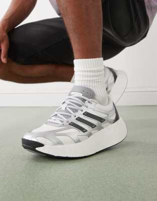 adidas Adizero Aruku trainers in metallic silver and white - view 1