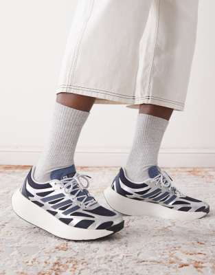 adidas Adizero Aruku trainers in silver and navy