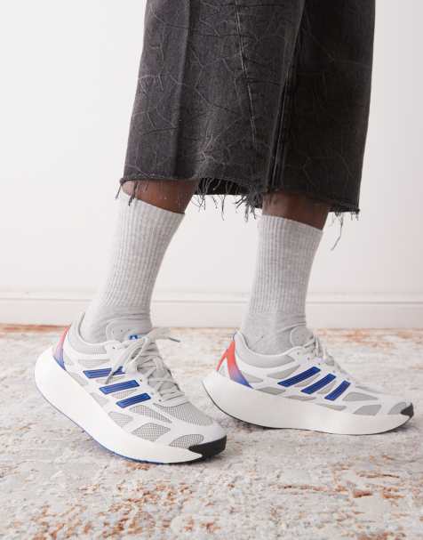 adidas Adizero Aruku trainers in white and blue - view 1