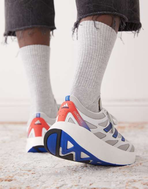 adidas Adizero Aruku trainers in white and blue, 3 of 5