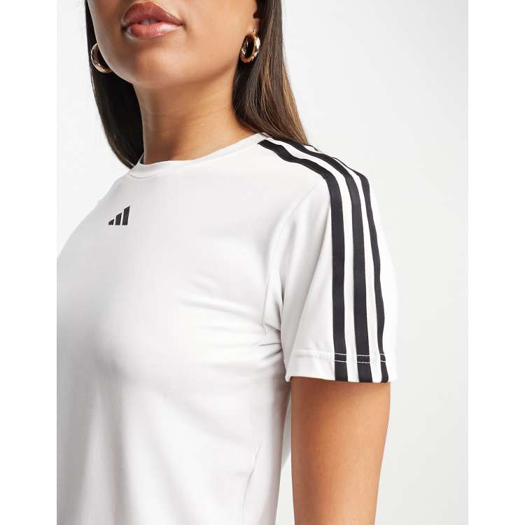 Tシャツ・カットソー Adidas Train Essentials Training Feelready 3-Stripes Tee adidas Train Essentials Training Feelready 3-Stripes Tee