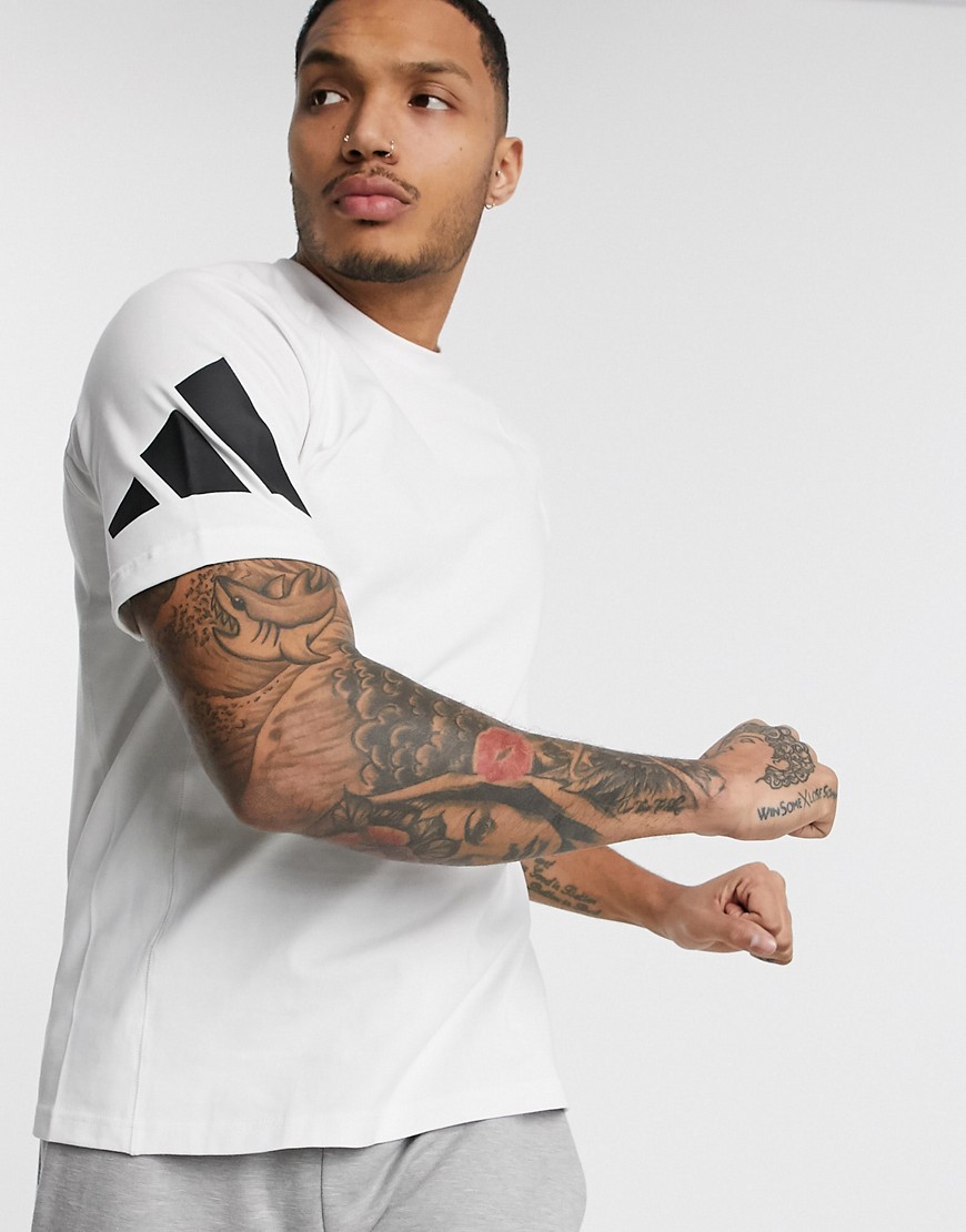 Adidas Athletics - T-shirt pesante-Bianco