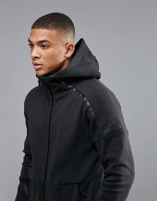 koks Bourgogne Læne Adidas Athletics ZNE 2 hoodie in black bq6925 | ASOS