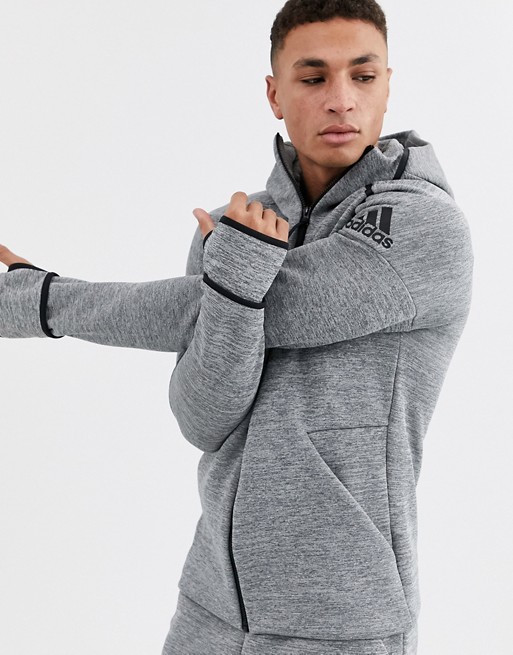 adidas athletics ZNE hoodie in grey