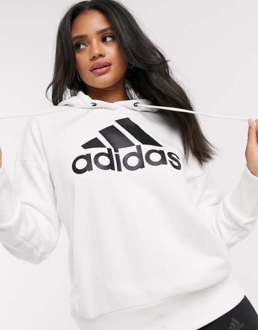 Pull adidas shop blanc et noir